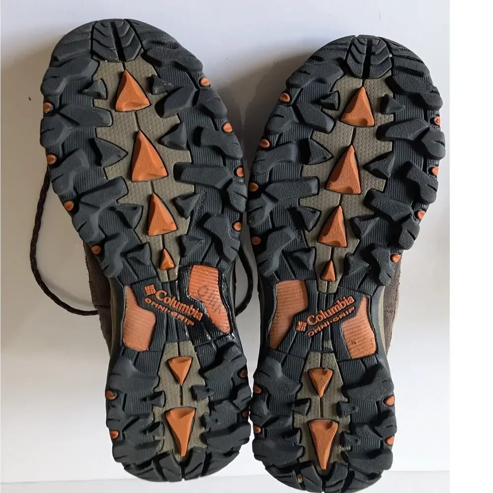 COLUMBIA Omni Grip Firelane Brown Orange‎ Low Top Hiking Trail Shoes Men's 7